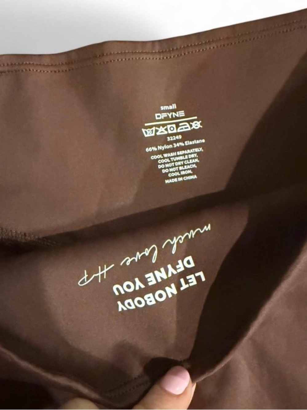 DFYNE Brown Activewear Top - Small